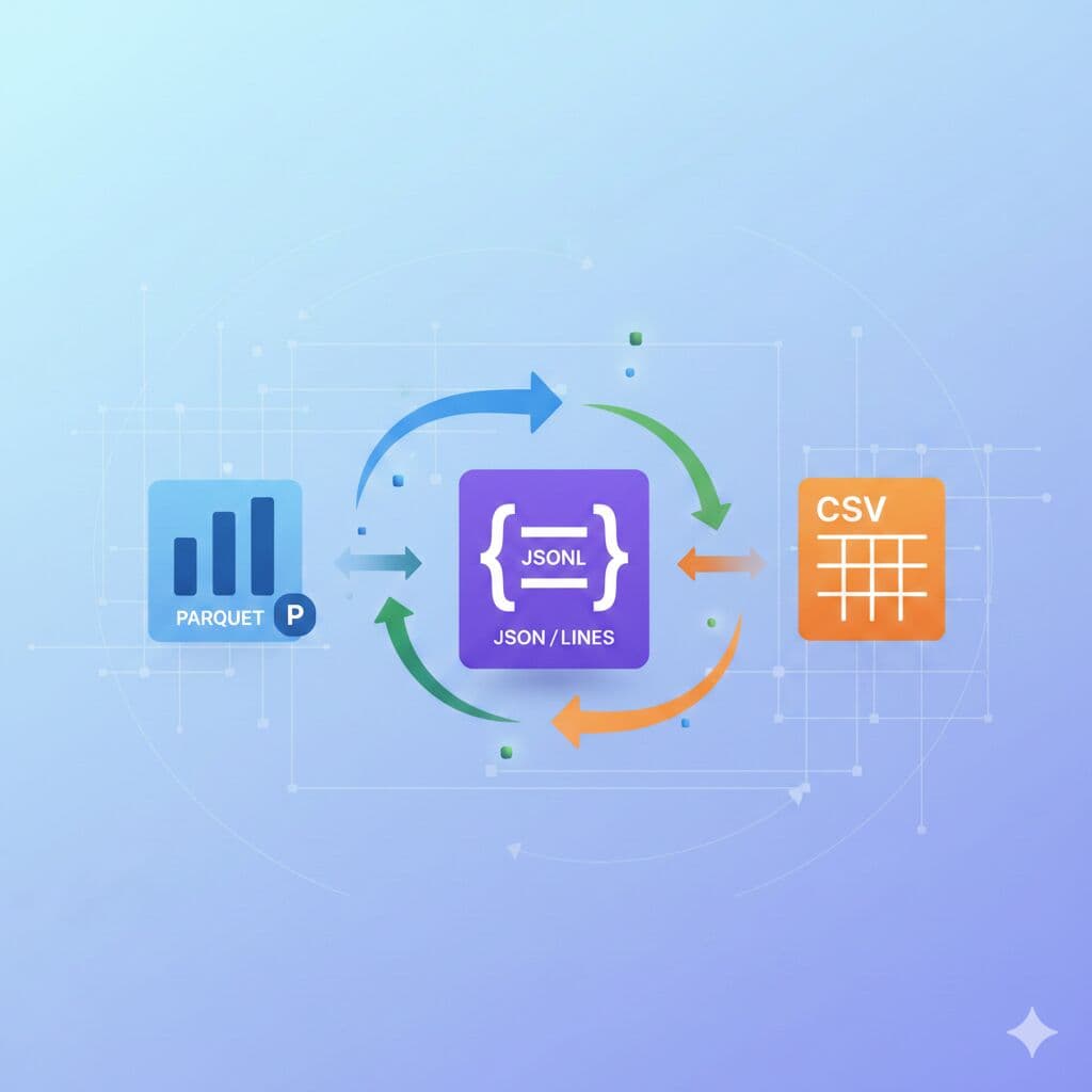 Parquet and JSONL Converters